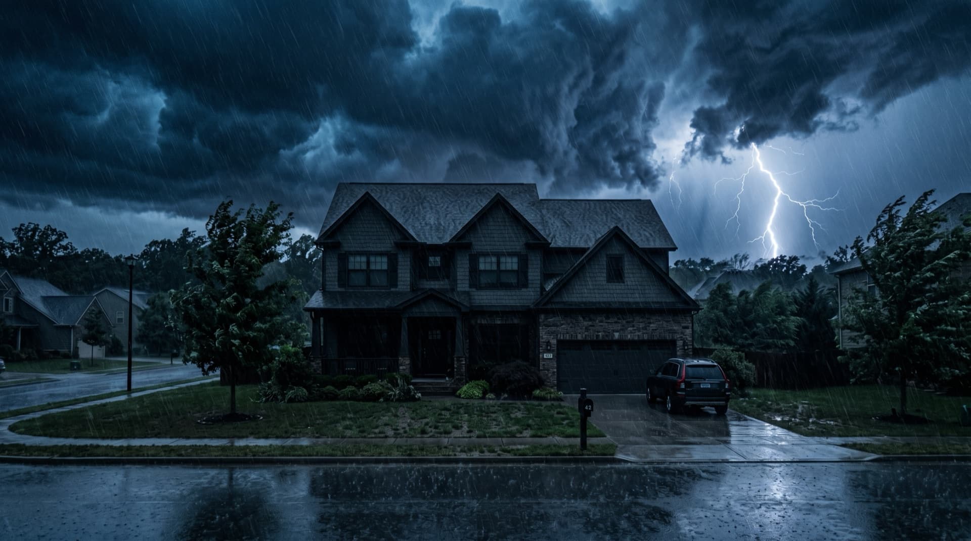 Storm approaching homes