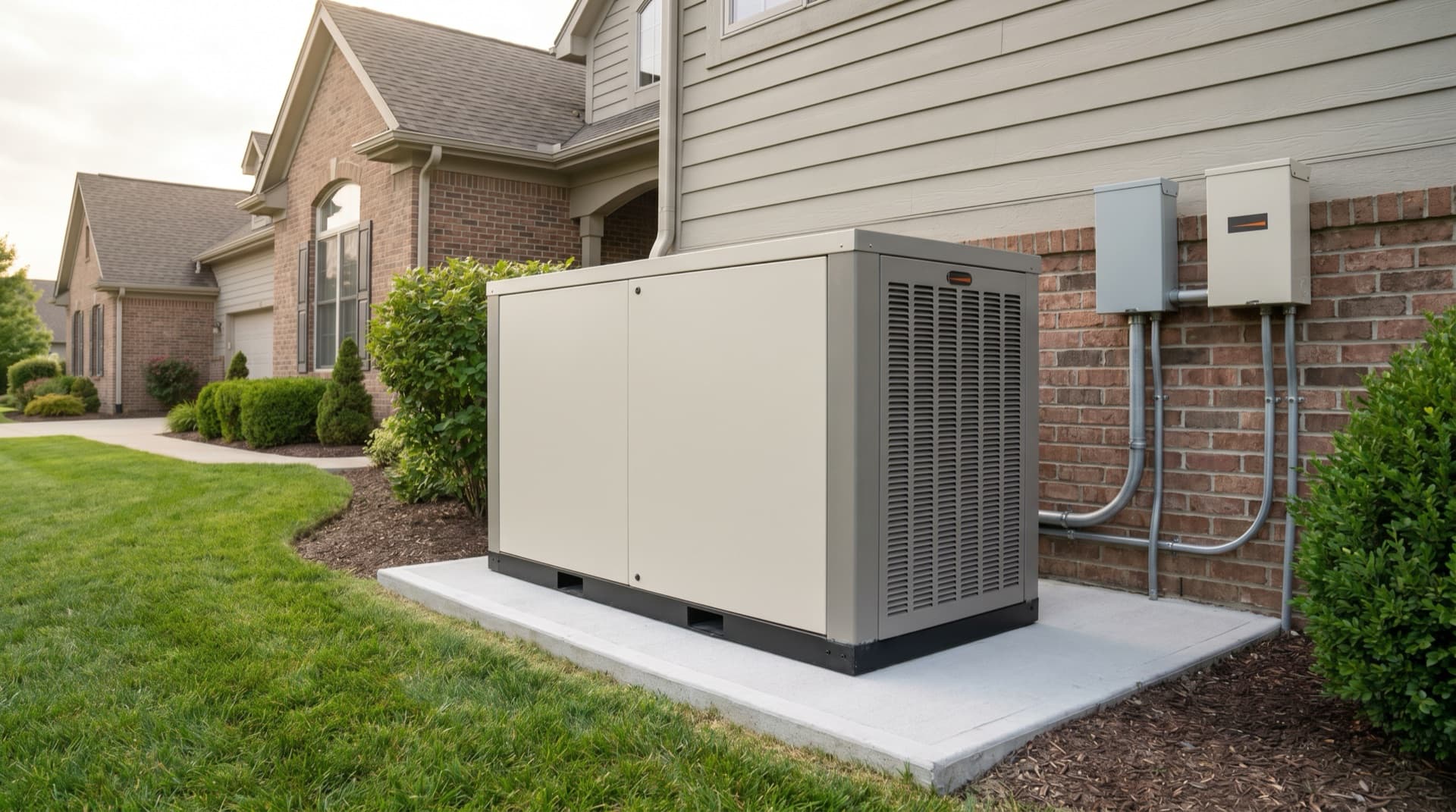 A whole-home standby generator